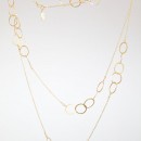 Hammered rings long necklace
