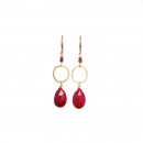 Droplet and small ring earring