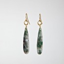 Solar Agate earring (silver or 14k)