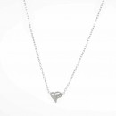 Heart charm necklace with chain