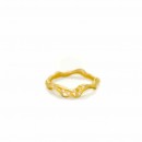 Driftwood 14kt gold ring – 10 diamonds